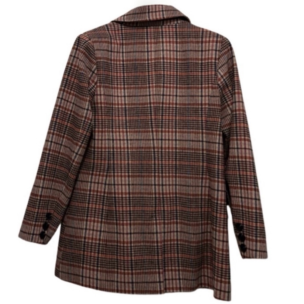 🍒NWT🍒 Avec Les Filles Oversized Double Breasted Plaid Blazer, Size Medium - Picture 5 of 10